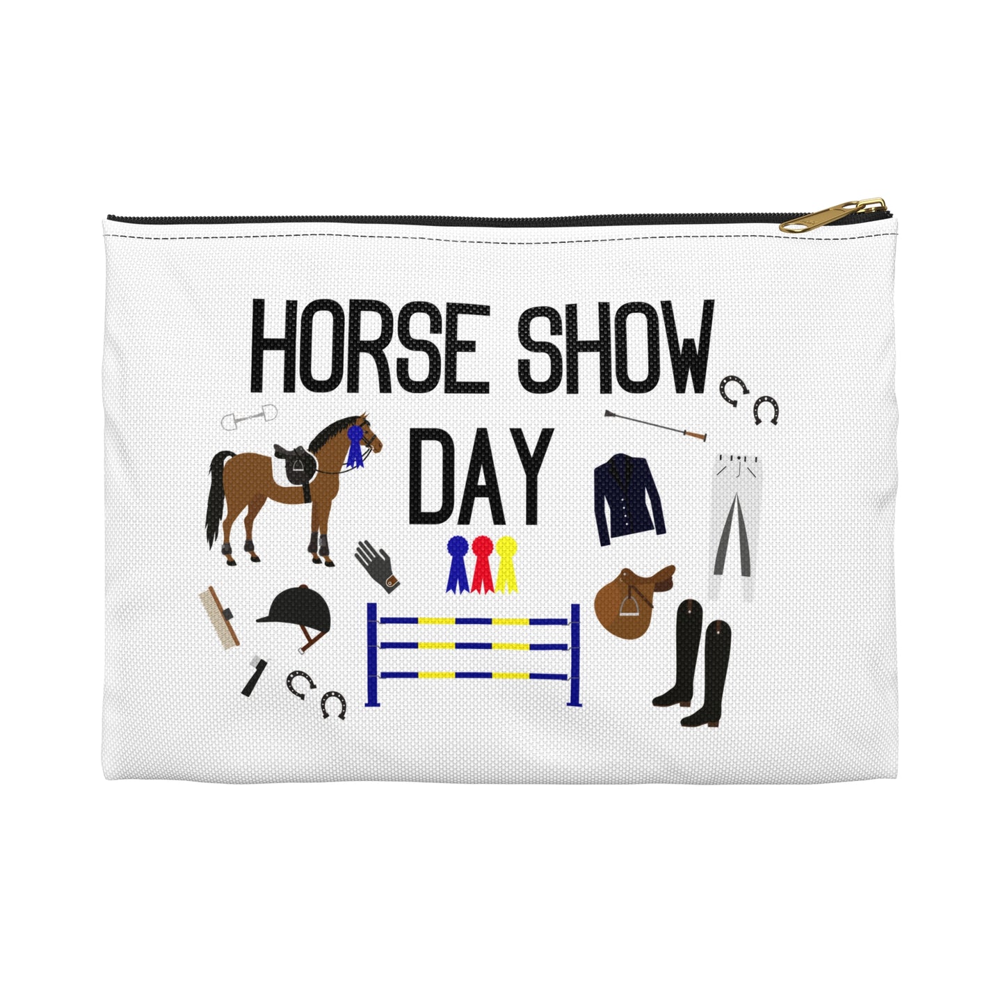 HORSE SHOW DAY Survival Kit Zipper Pouch Bag
