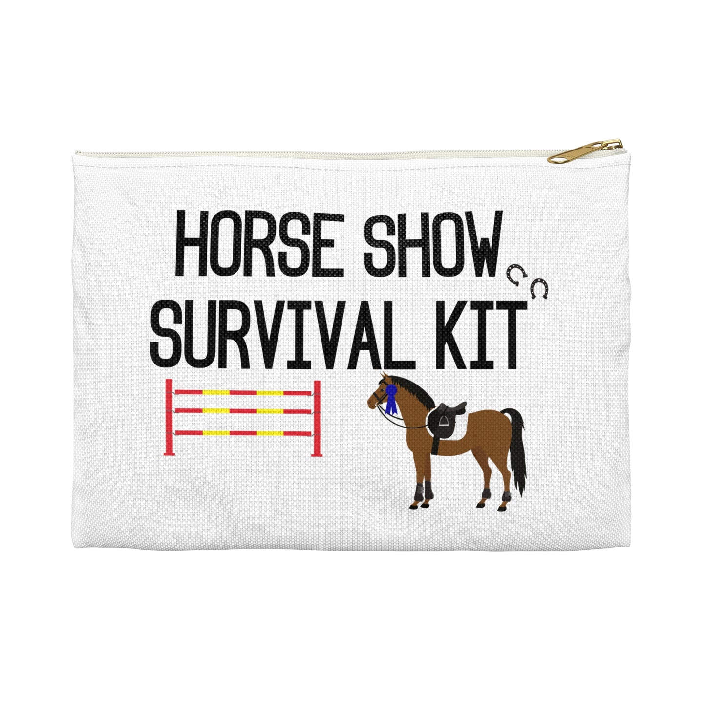 Horse Show Survival Kit Zipper Pouch Bag
