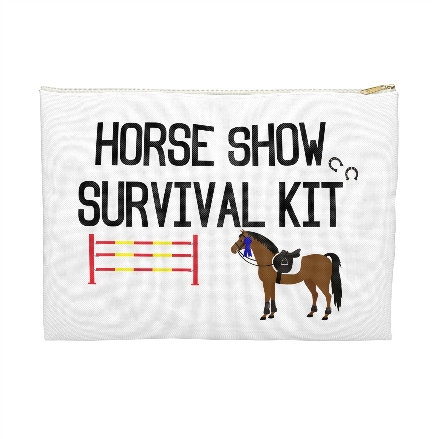 Horse Show Survival Kit Zipper Pouch Bag