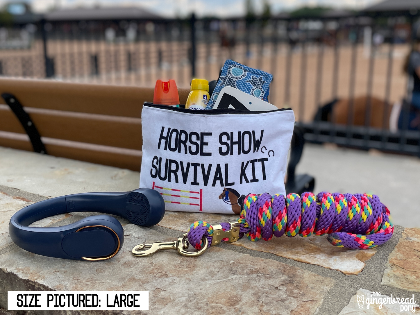 Dressage Horse Show Survival Kit Zipper Pouch Bag