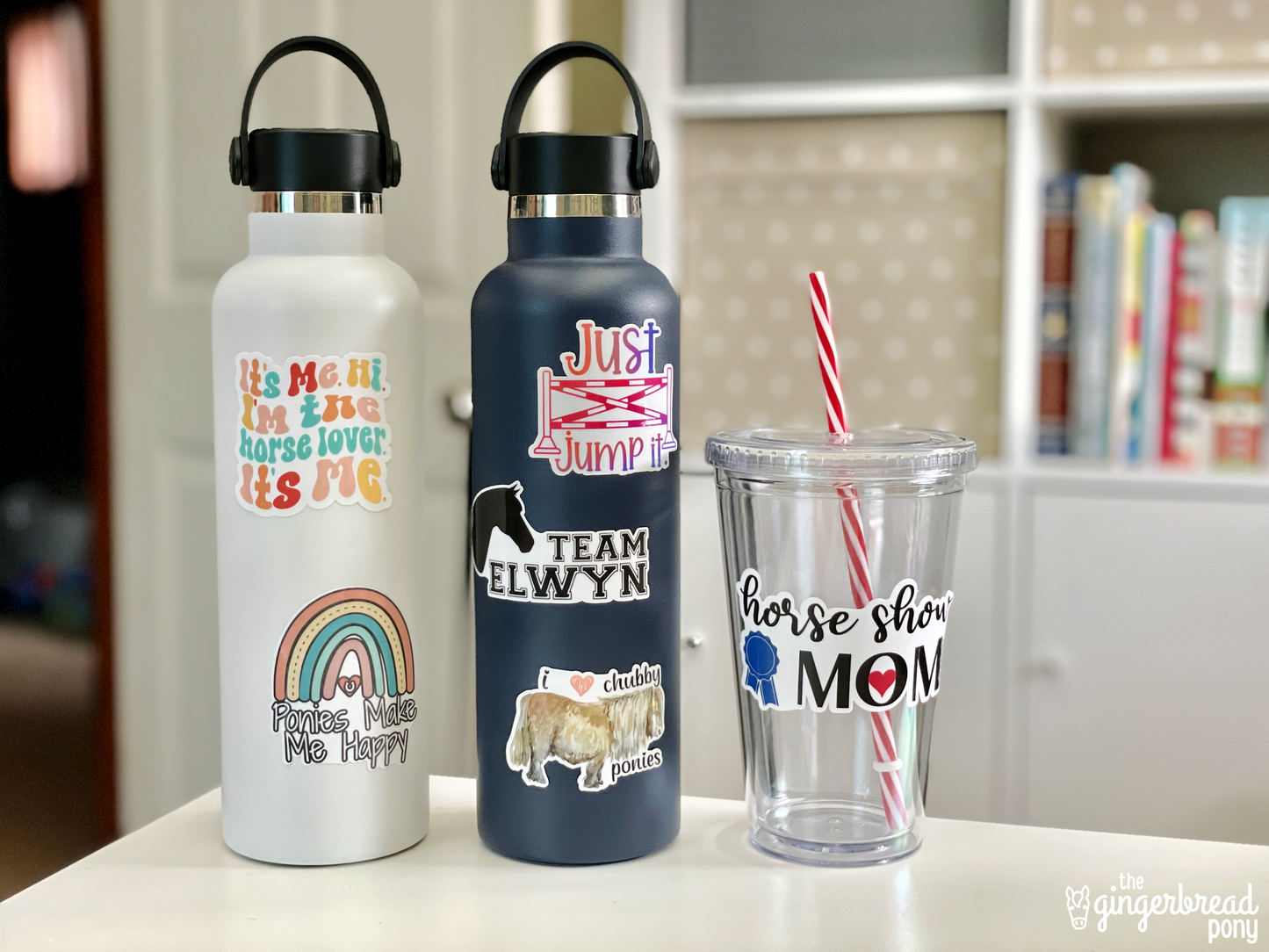 USA Patriotic Ponies Summer Games Vinyl Stickers 4-Pack