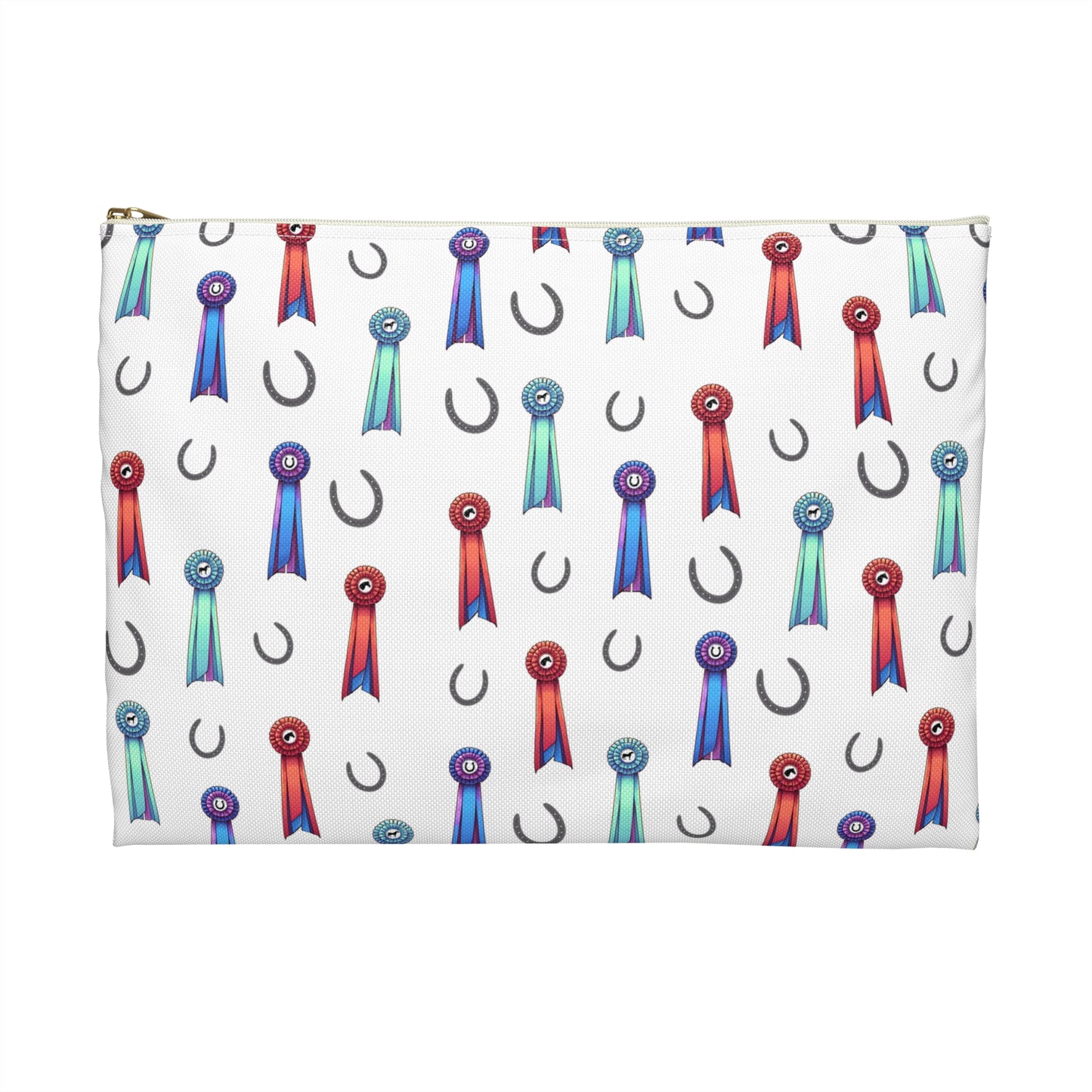 Horse Show Ribbons Theme Zipper Pouch Bag