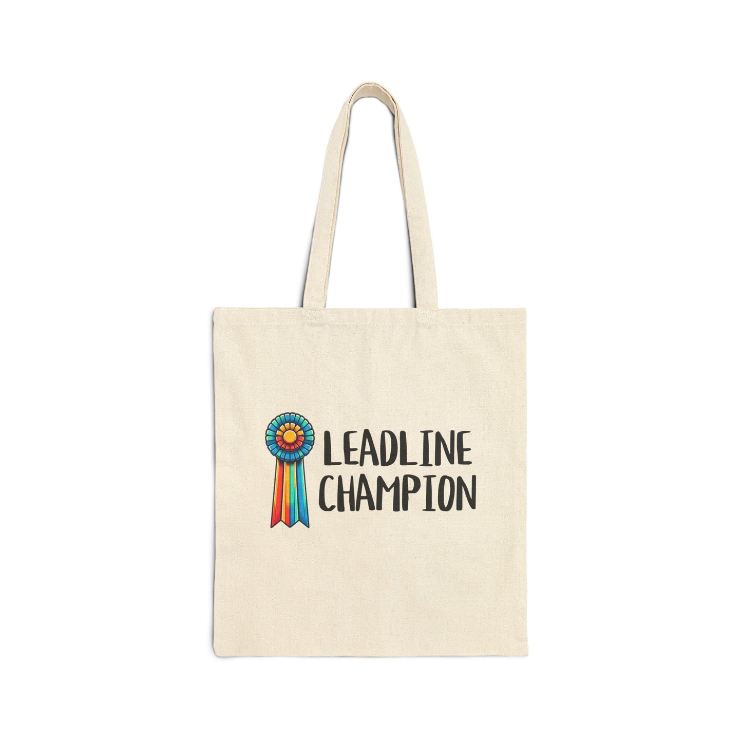 Leadline Champion Horse Show Cotton Canvas Tote Bag