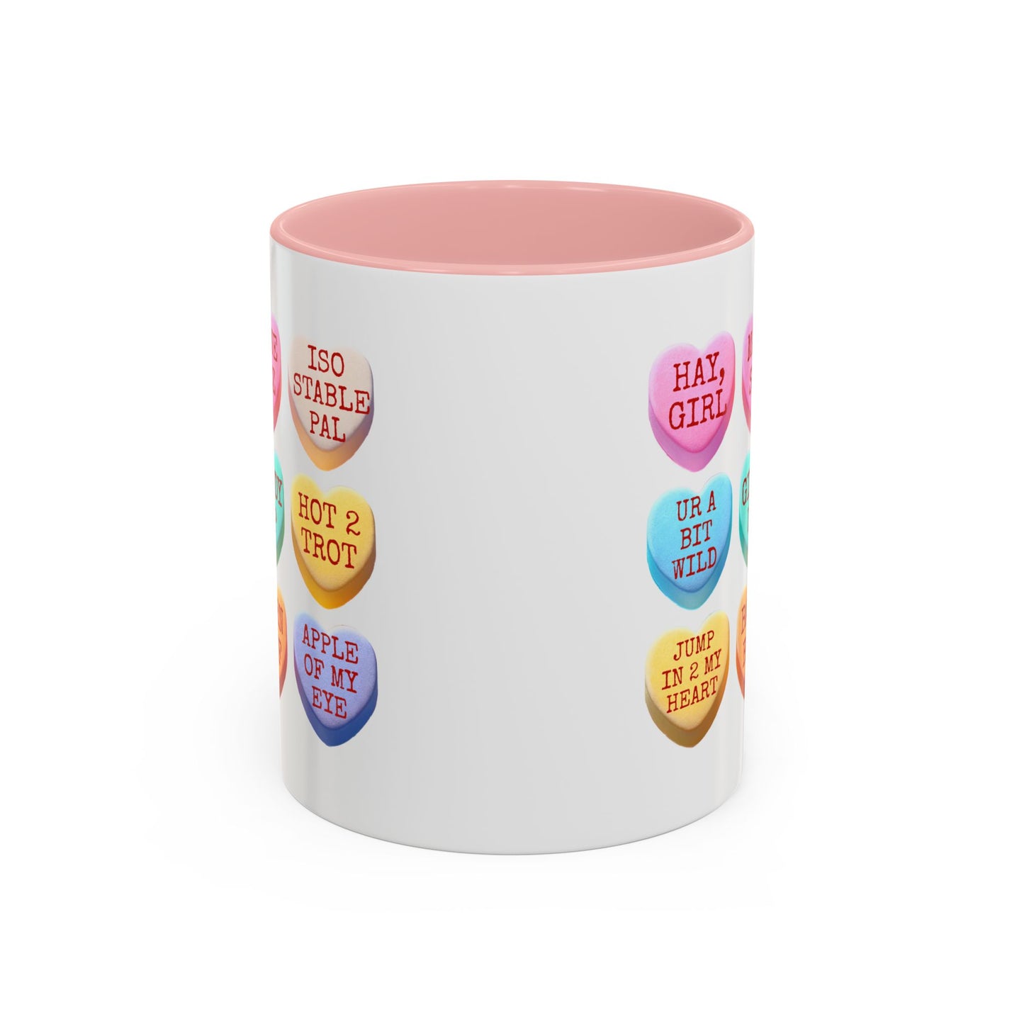 Valentine Horse Themed Conversation Hearts Mug