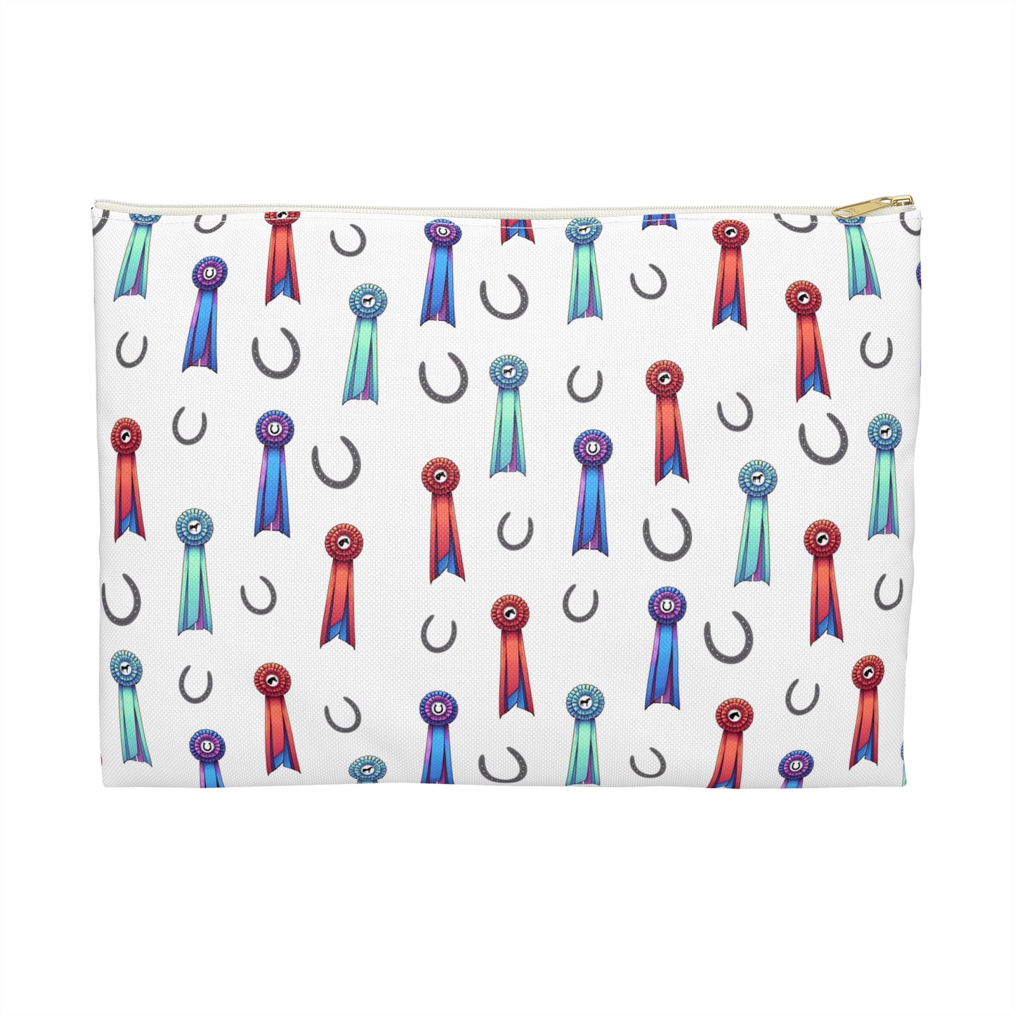 Horse Show Ribbons Theme Zipper Pouch Bag