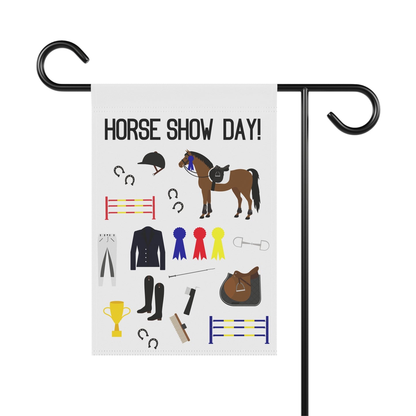 Horse Show Day Garden Flag