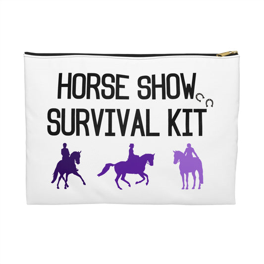 Dressage Horse Show Survival Kit Zipper Pouch Bag