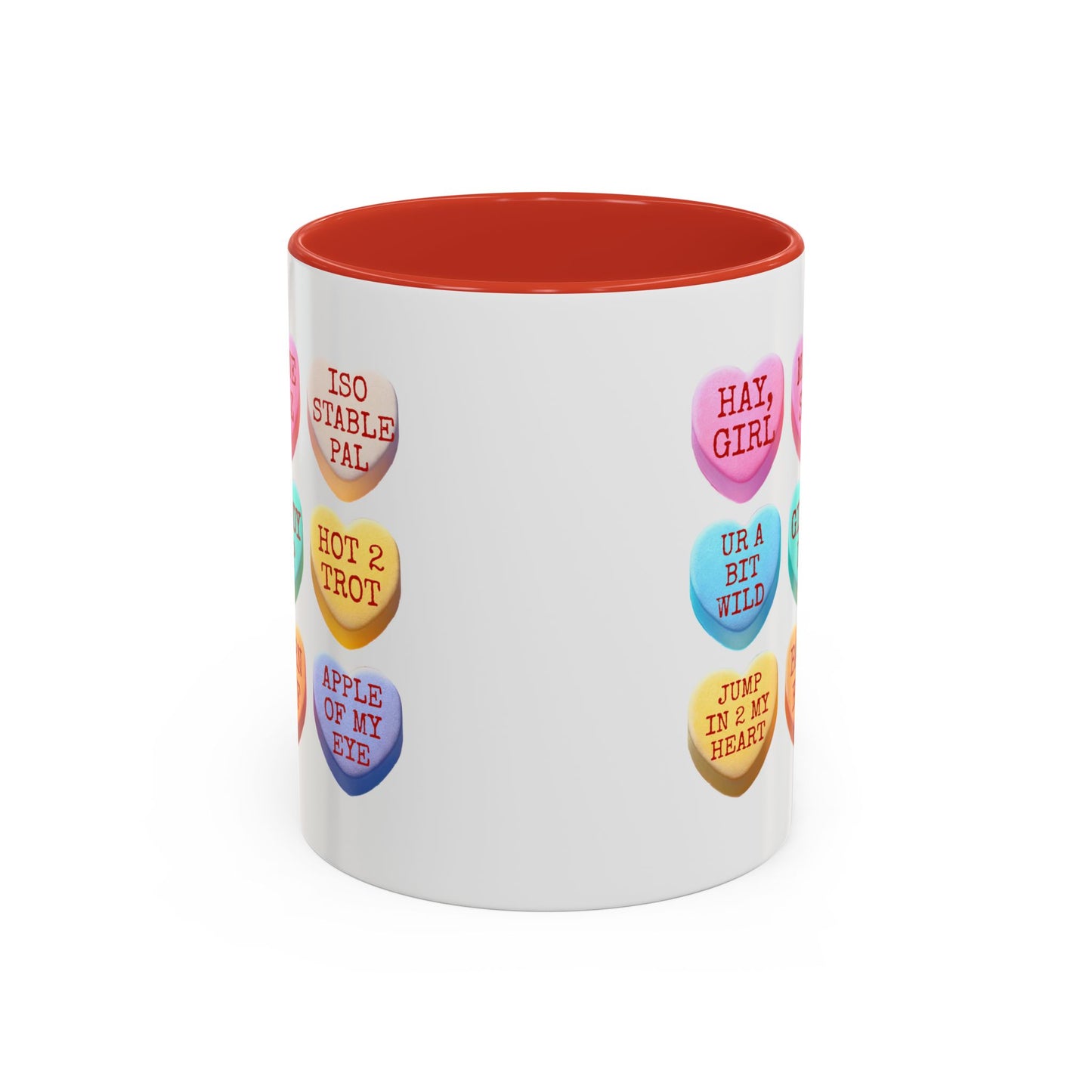 Valentine Horse Themed Conversation Hearts Mug