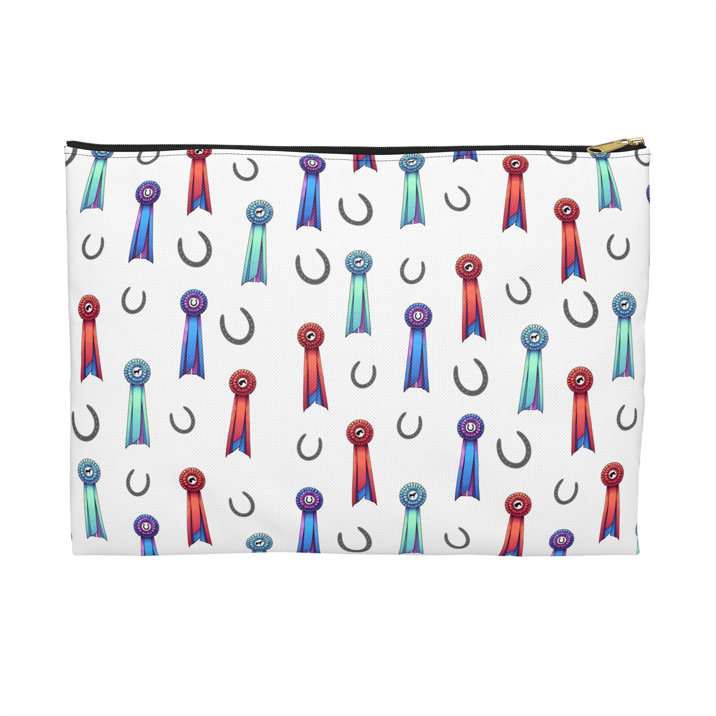 Horse Show Ribbons Theme Zipper Pouch Bag