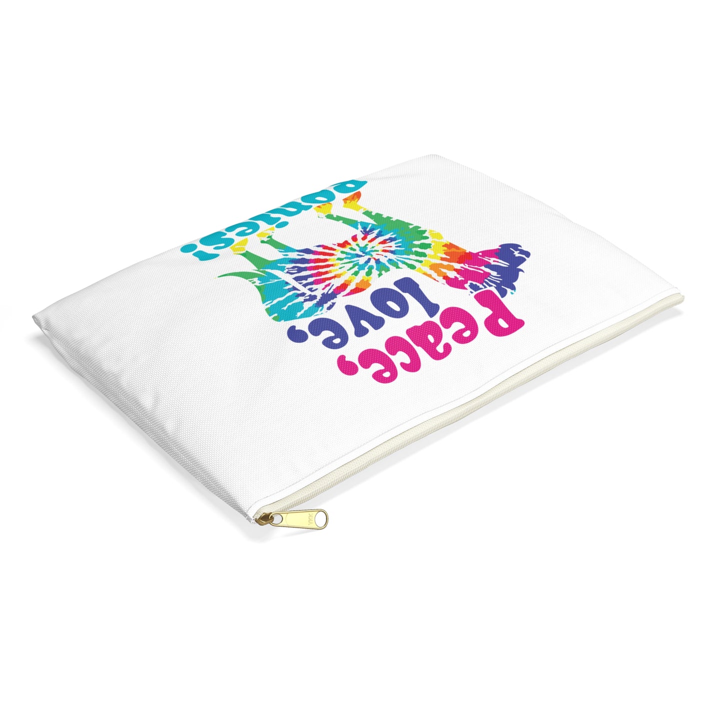 Peace Love Ponies Tie Dye Zipper Pouch Bag