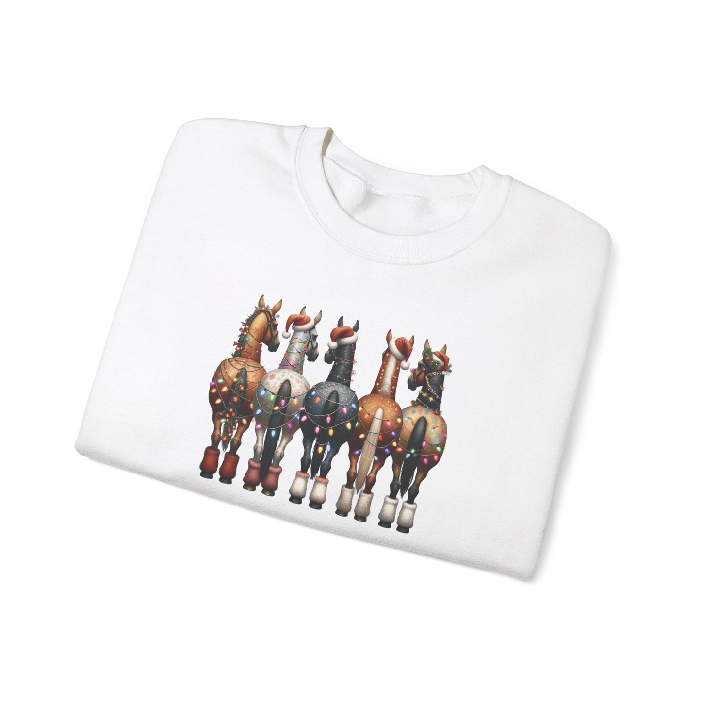 Christmas Horse Butts Festive Funny Sweatshirt (Adult)