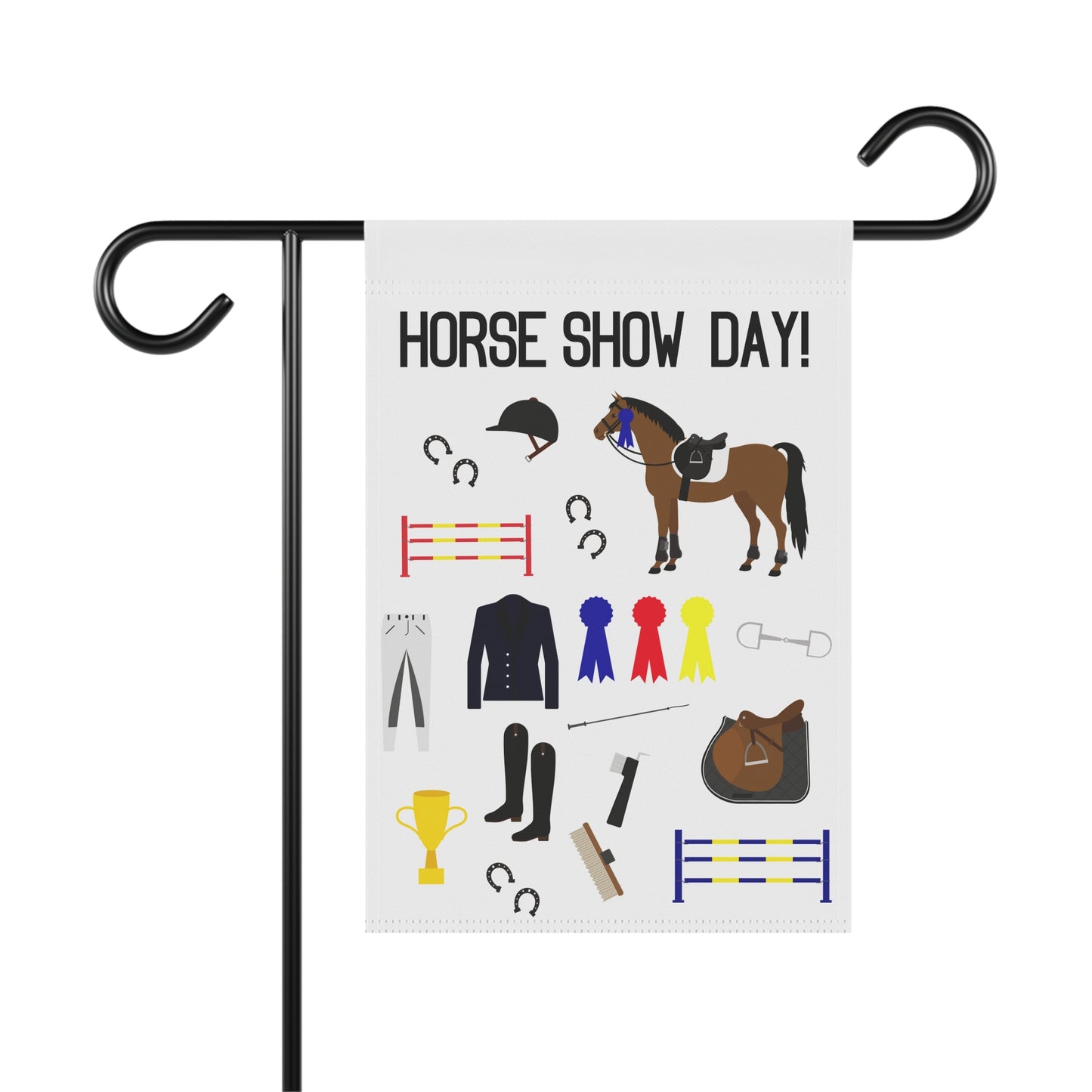 Horse Show Day Garden Flag