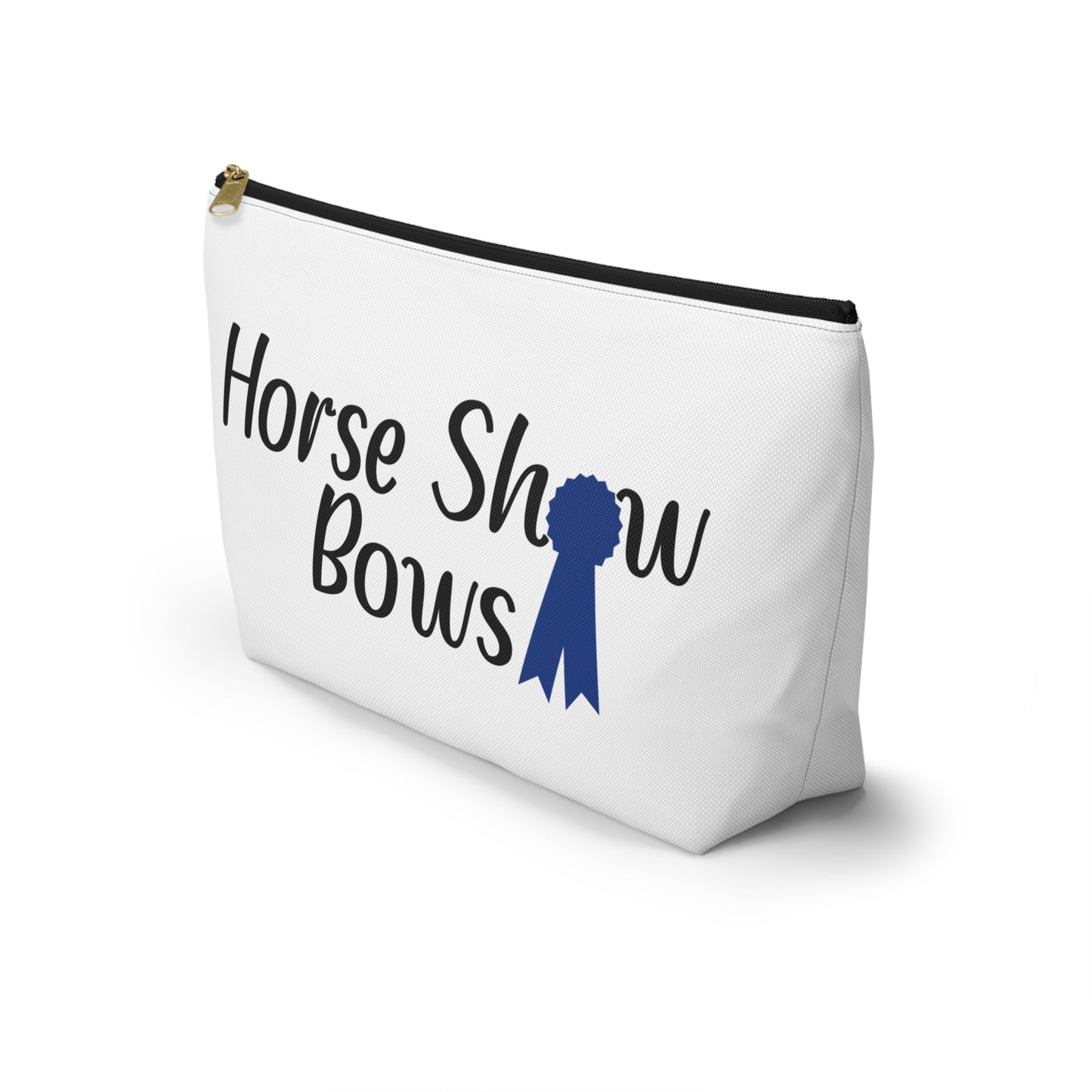 Blue Ribbon Horse Show Bows Zipper Pouch Bag