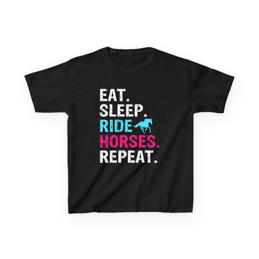 Eat Sleep Ride Horses Repeat Shirt (Youth)