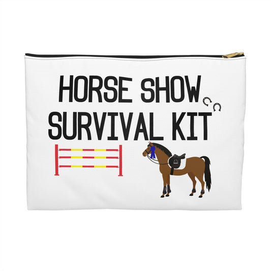 Horse Show Survival Kit Zipper Pouch Bag