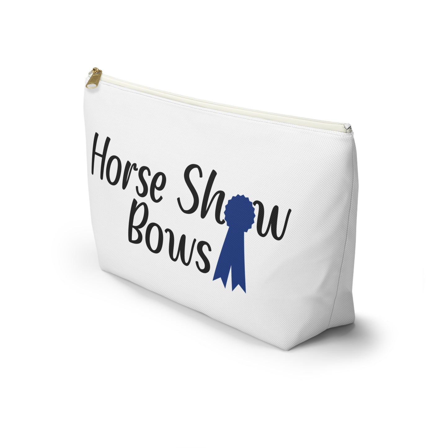 Blue Ribbon Horse Show Bows Zipper Pouch Bag