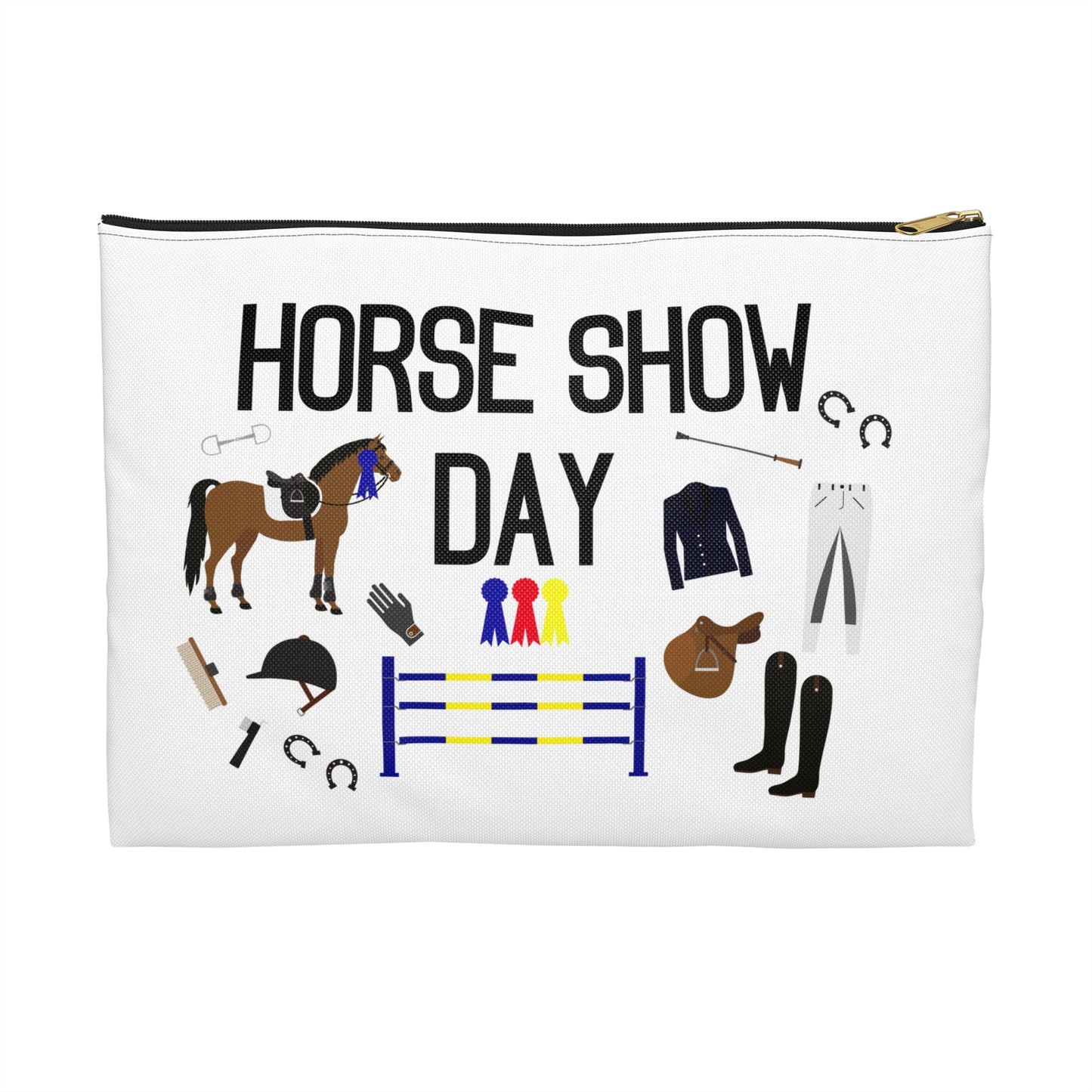 HORSE SHOW DAY Survival Kit Zipper Pouch Bag