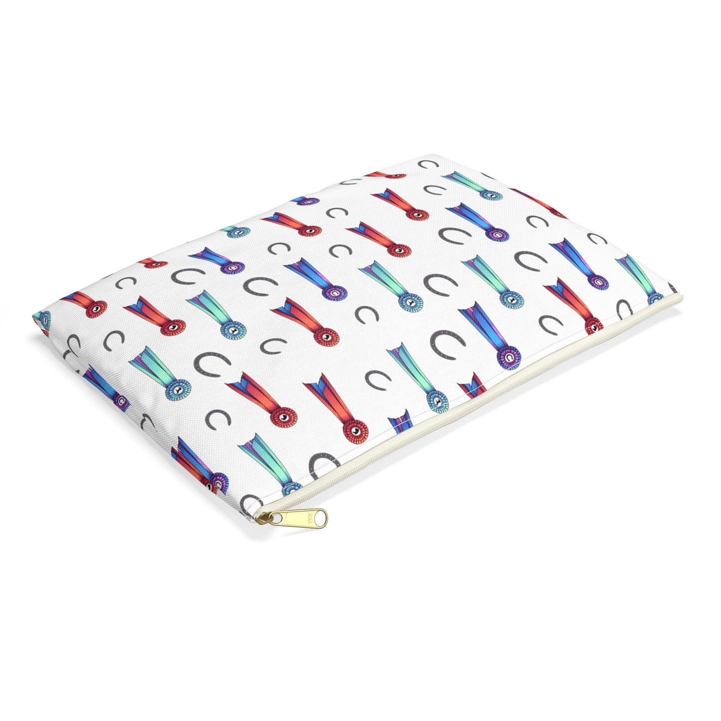 Horse Show Ribbons Theme Zipper Pouch Bag