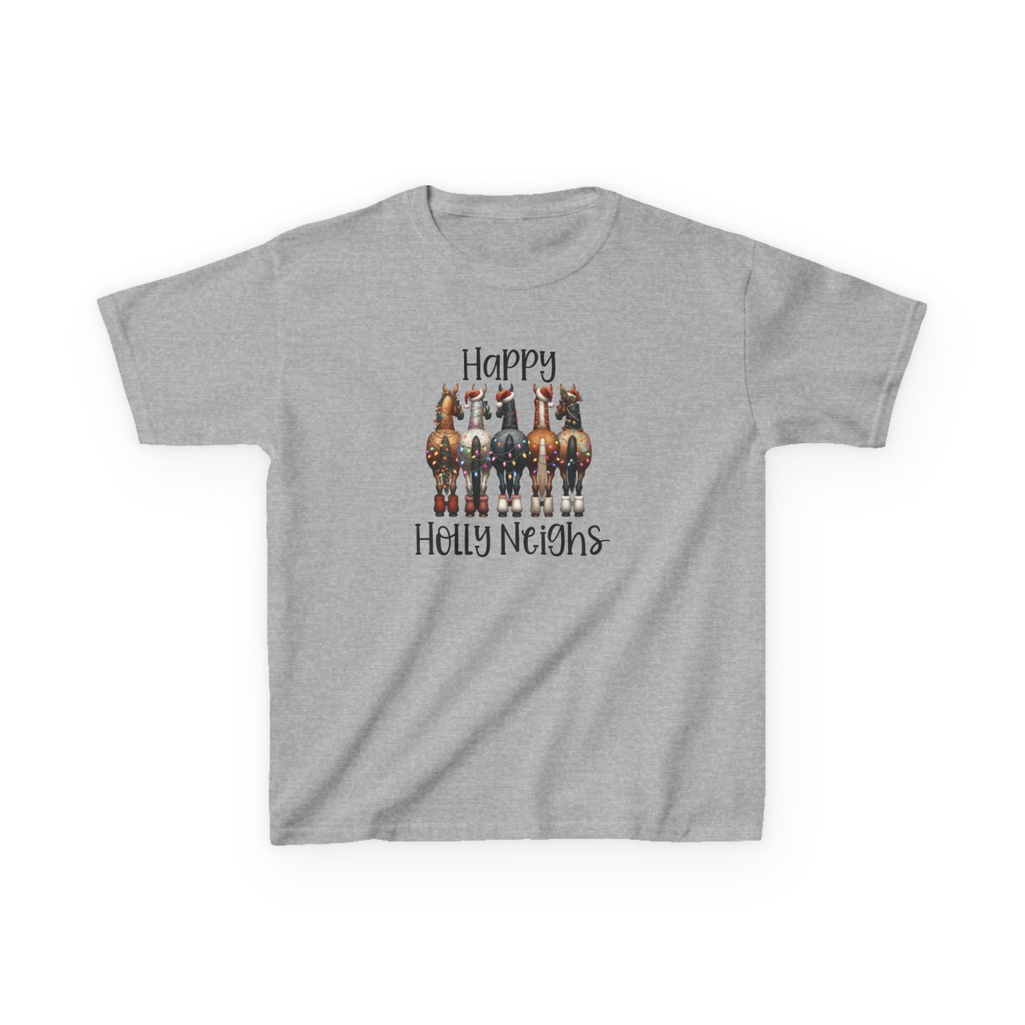 Happy Holly Neighs Christmas Holiday Horse Shirt (Youth)