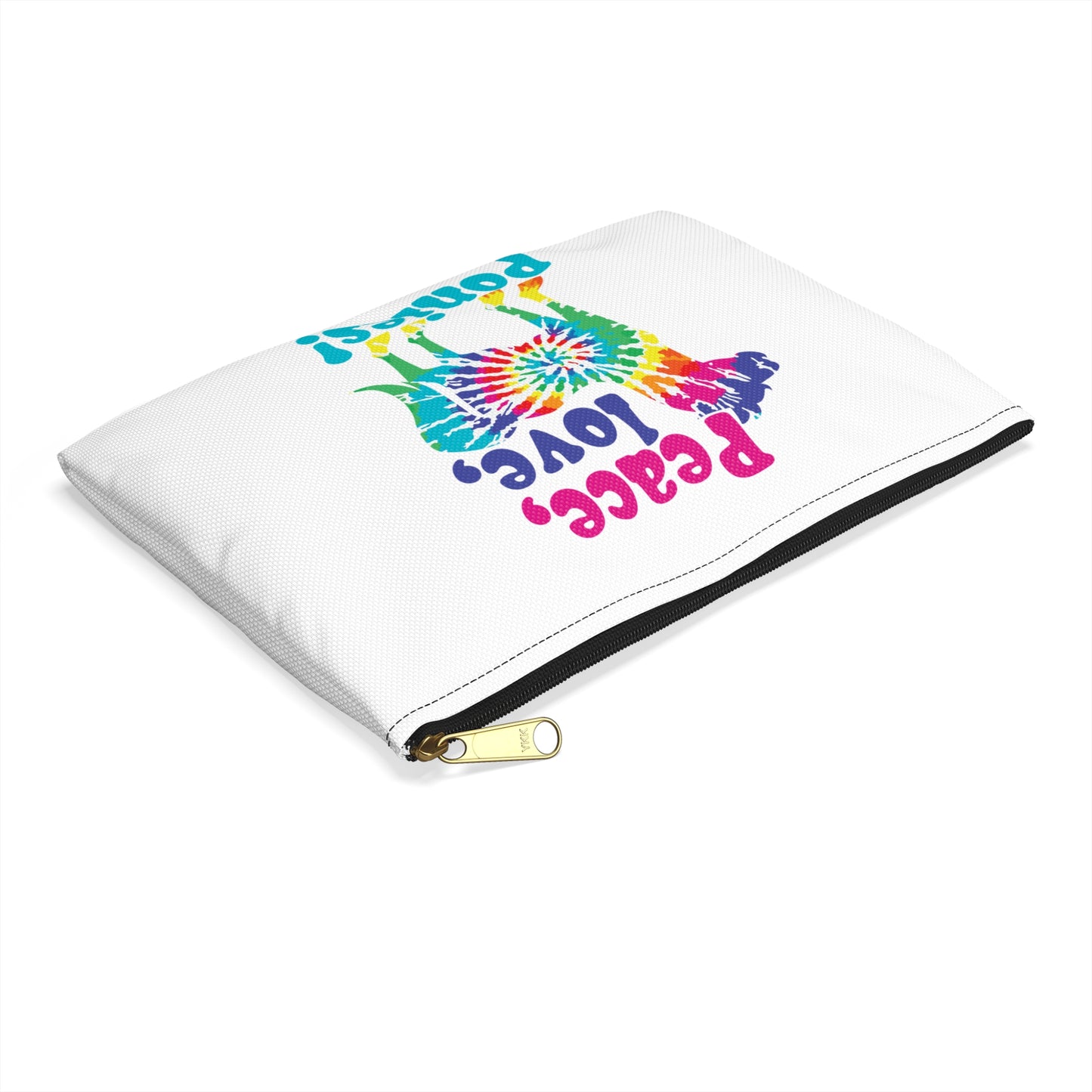 Peace Love Ponies Tie Dye Zipper Pouch Bag