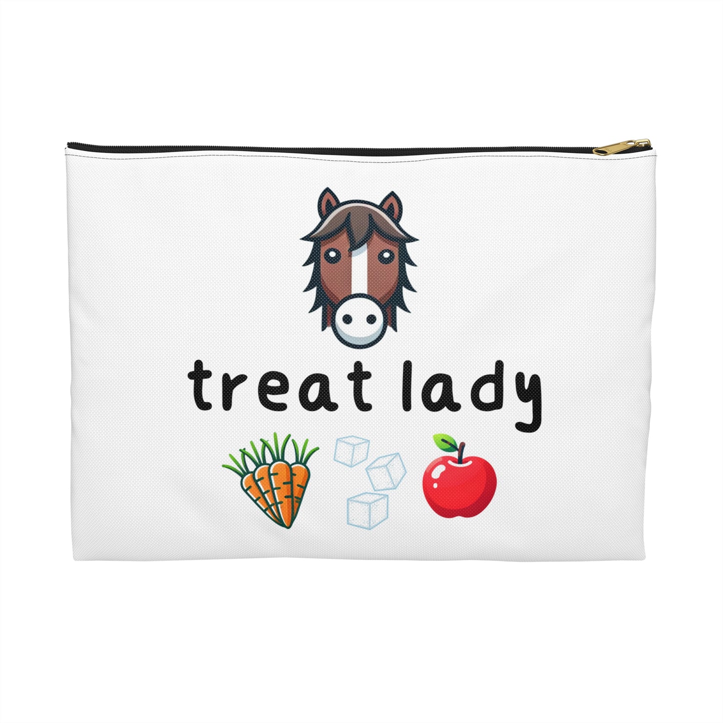 Treat Lady Horse Themed Zipper Pouch Bag