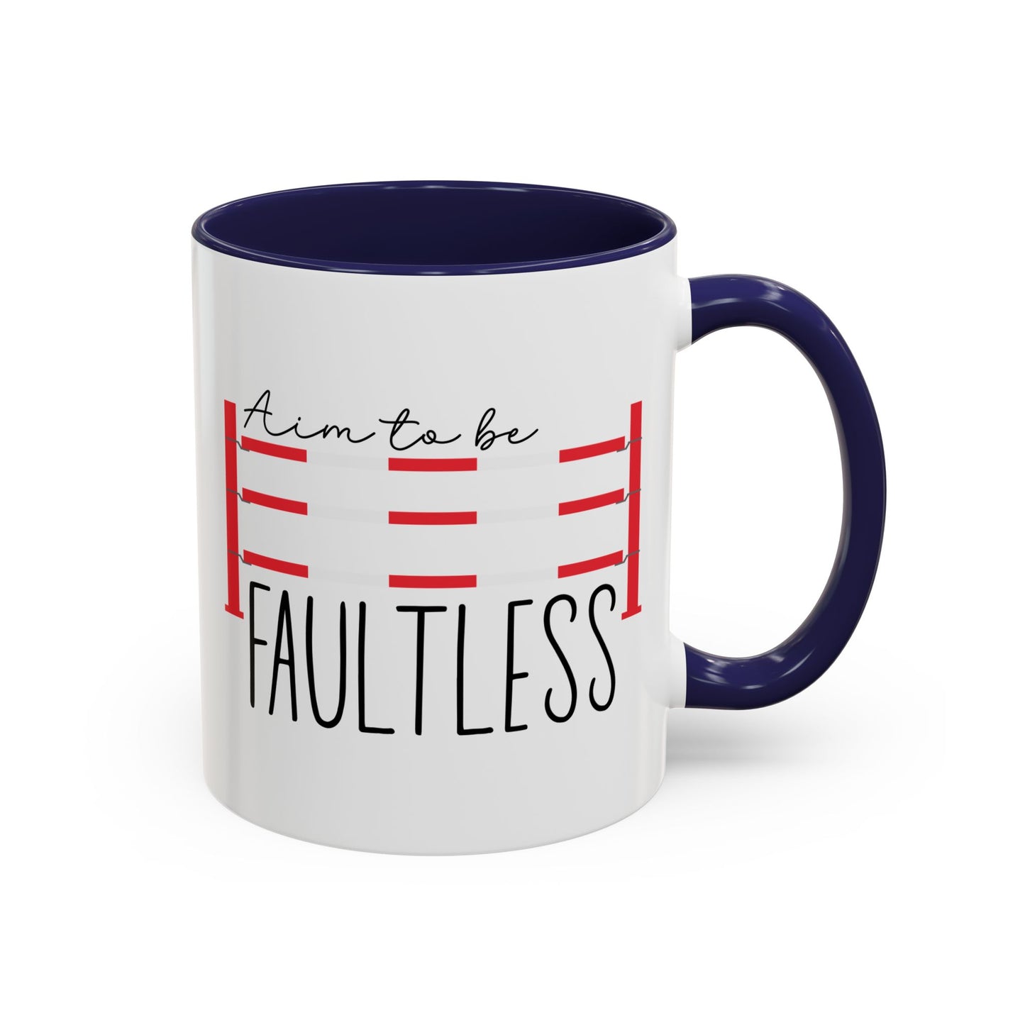 Aim to Be Faultless Horse Show Jumping Ceramic Mug