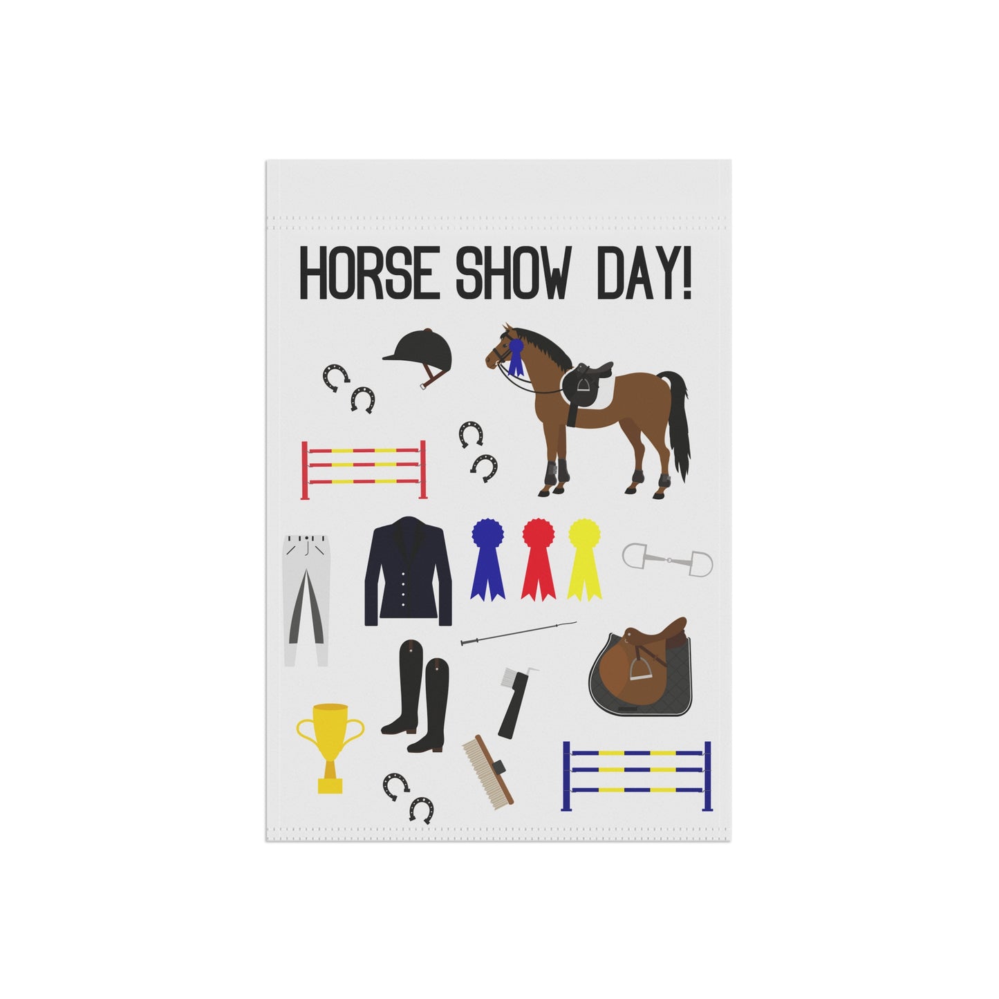 Horse Show Day Garden Flag