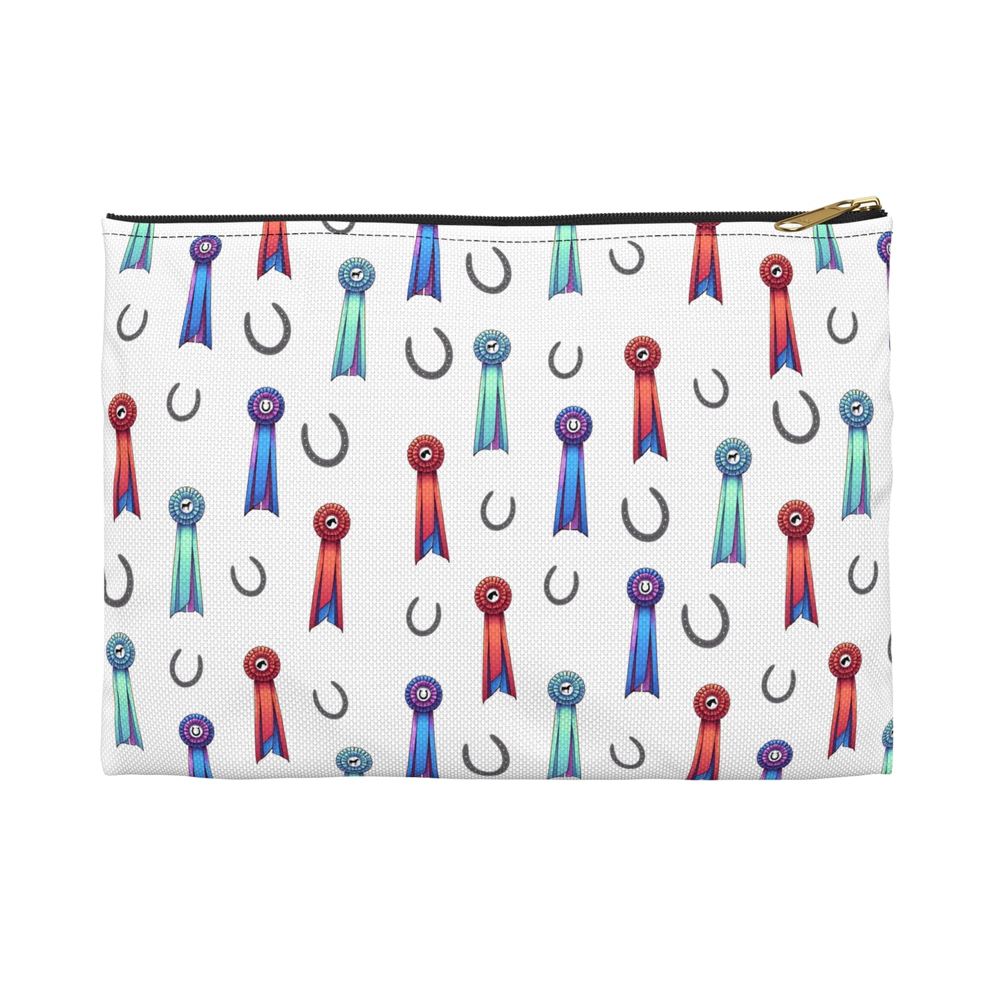 Horse Show Ribbons Theme Zipper Pouch Bag