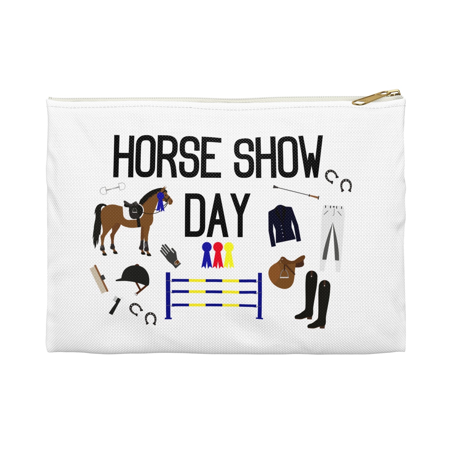 HORSE SHOW DAY Survival Kit Zipper Pouch Bag