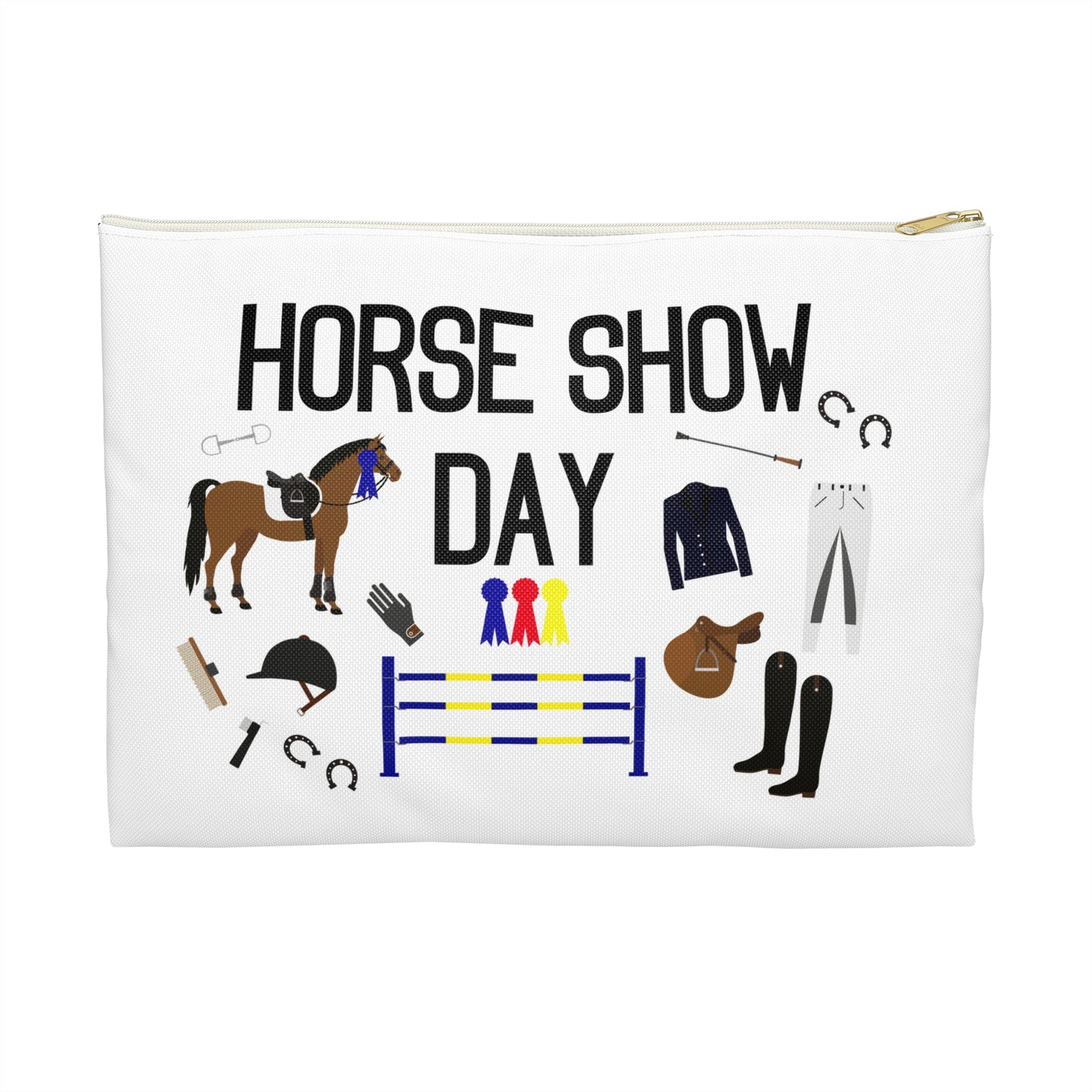 HORSE SHOW DAY Survival Kit Zipper Pouch Bag