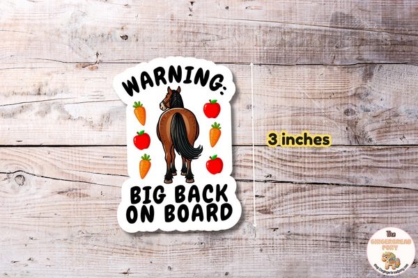 Bight Back Sticker Big Back On Board Horse Trailer Sticker – The Gingerbread Pony