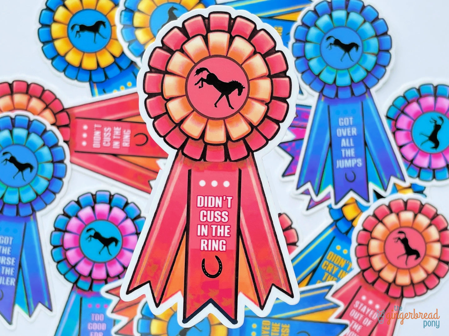 Sarcastic Horse Show Ribbons Achievement Stickers