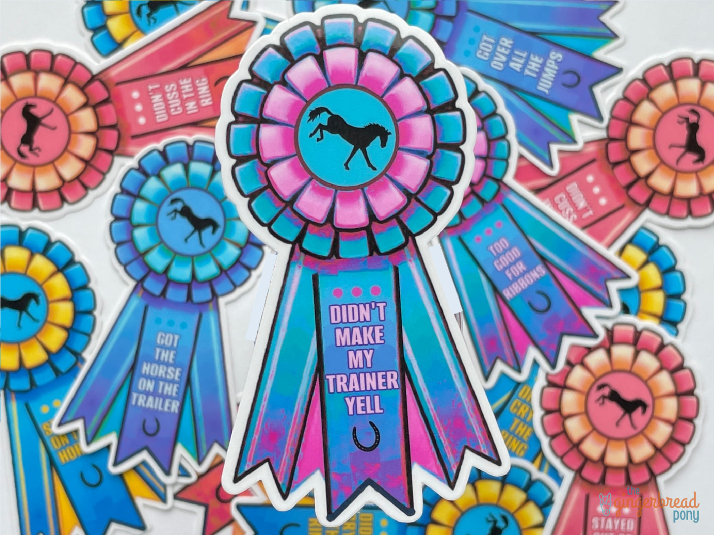 Sarcastic Horse Show Ribbons Achievement Stickers