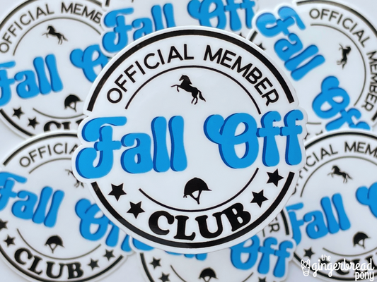 Horseback Riding Fall Off Club Vinyl Sticker