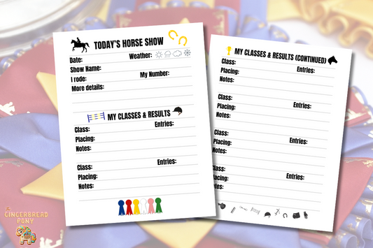 Printable Horse Show Journal Pages