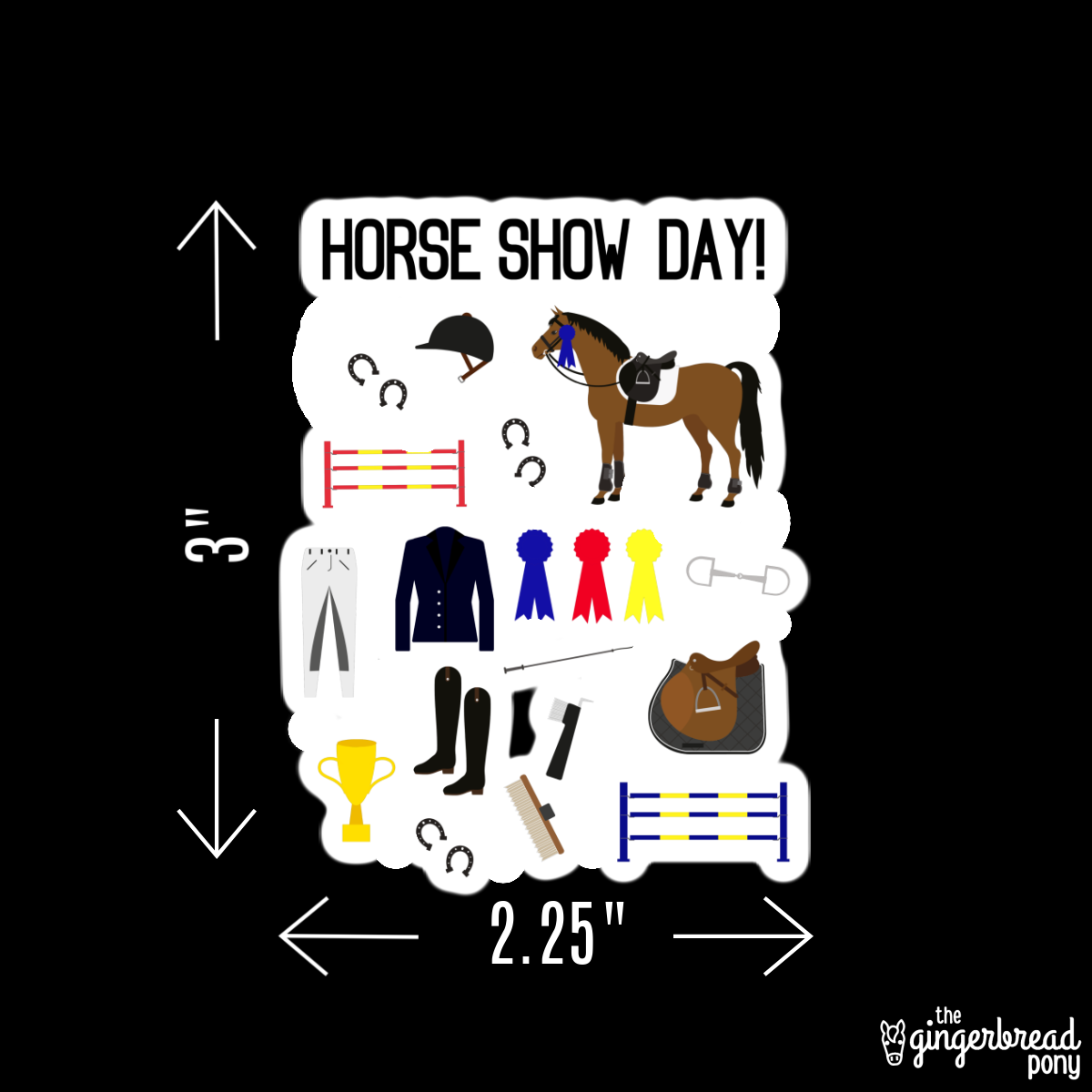 Horse Show Day Vinyl Sticker