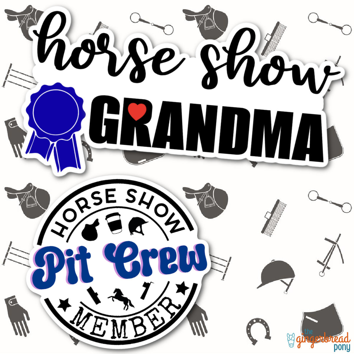 Horse Show Grandma Vinyl Sticker 2-Pack