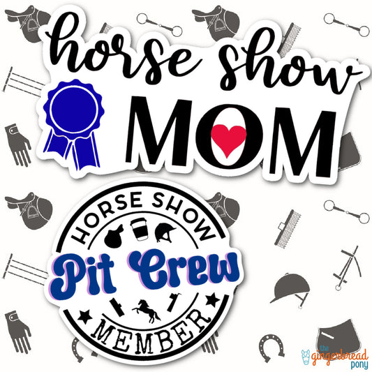 Horse Show Mom Vinyl Stickers 2-Pack