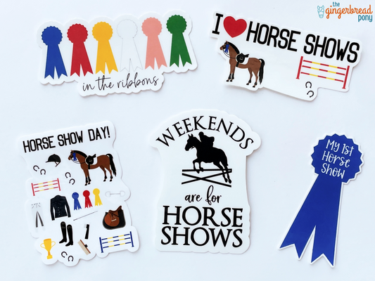 Horse Show Vinyl Sticker 6-Pack