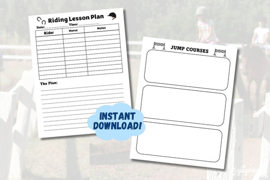 Horseback Riding Lesson Plan Printable Pages