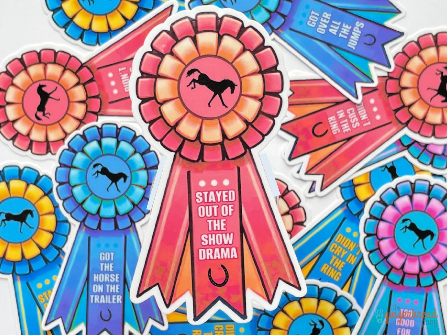 Sarcastic Horse Show Ribbons Achievement Stickers