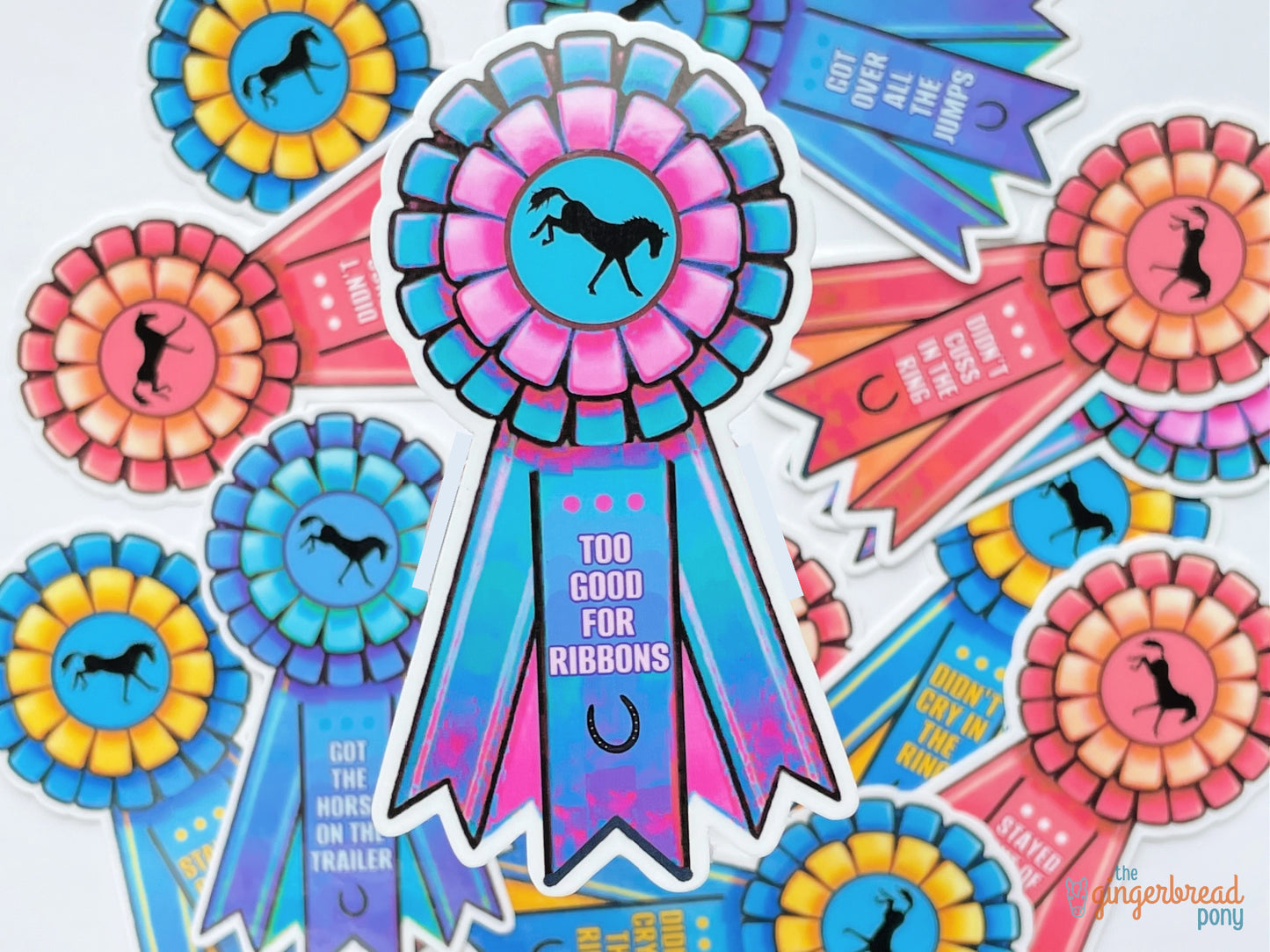 Sarcastic Horse Show Ribbons Achievement Stickers