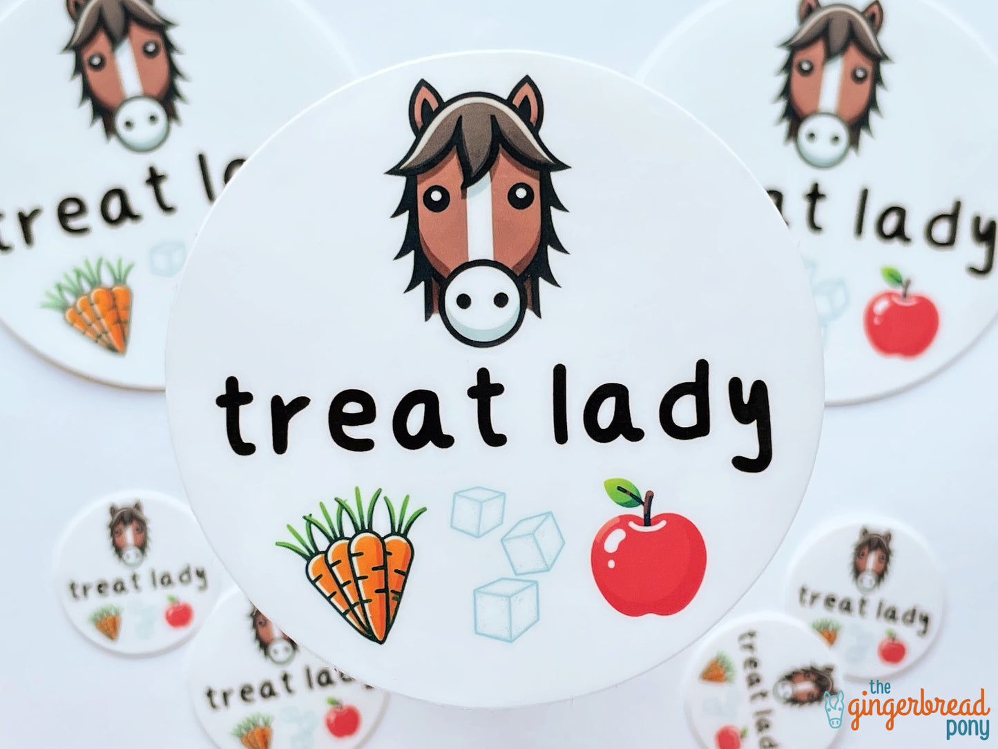 Horse Treat Lady Vinyl Sticker