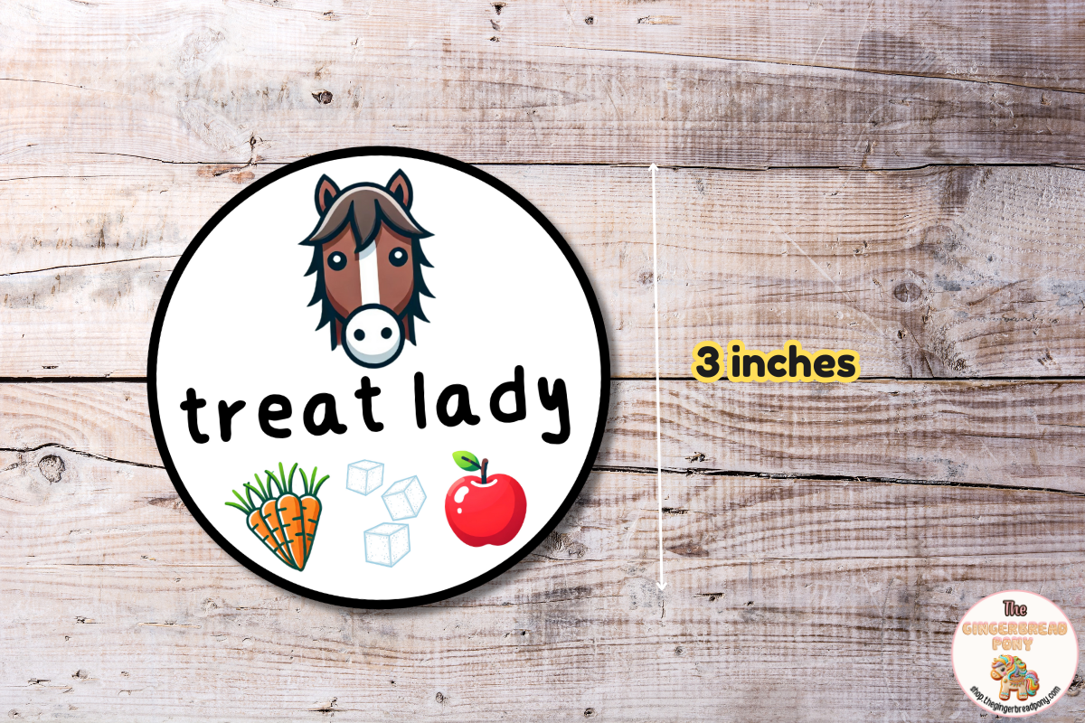 Treat Lady Horse Themed Printable Gift Tags