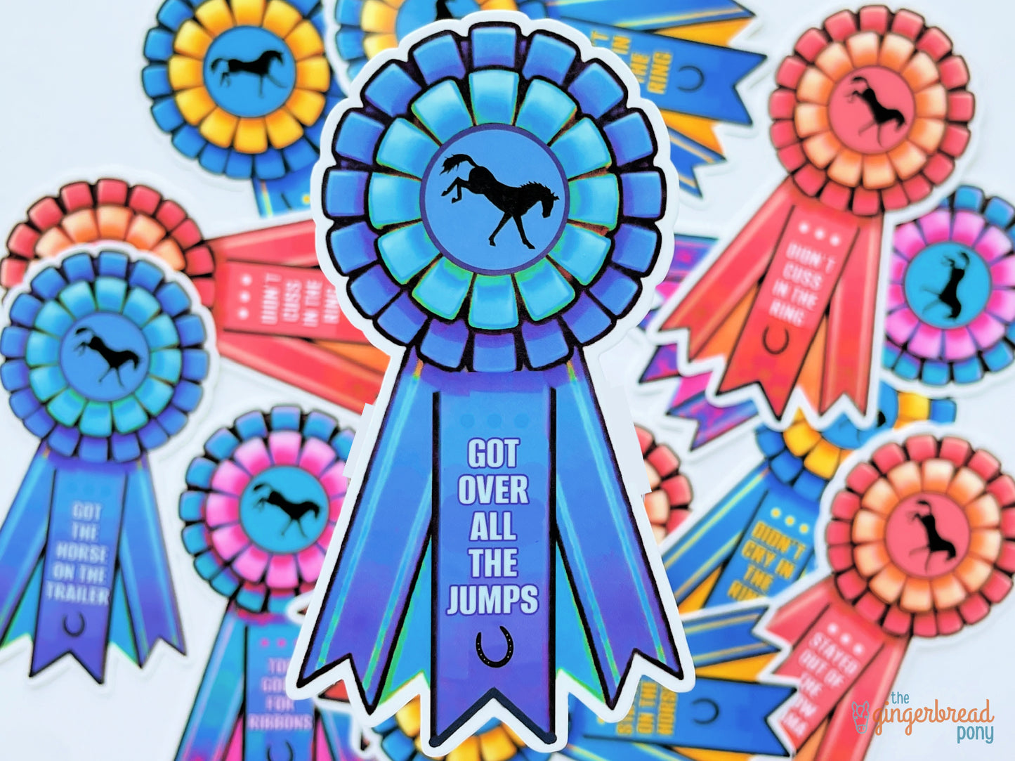 Sarcastic Horse Show Ribbons Achievement Stickers