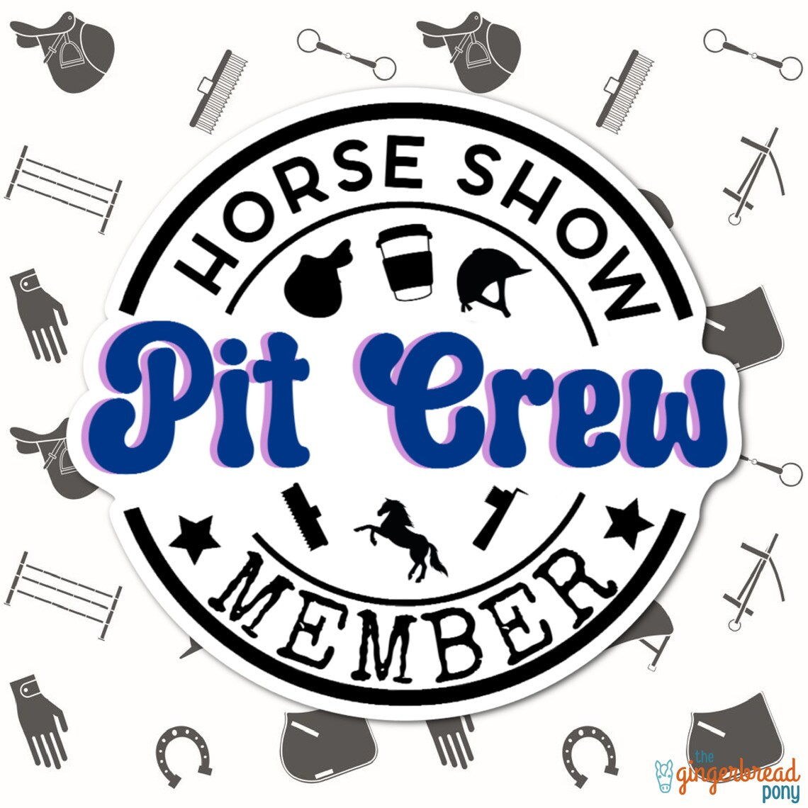 Horse Show Pit Crew Member Vinyl Sticker